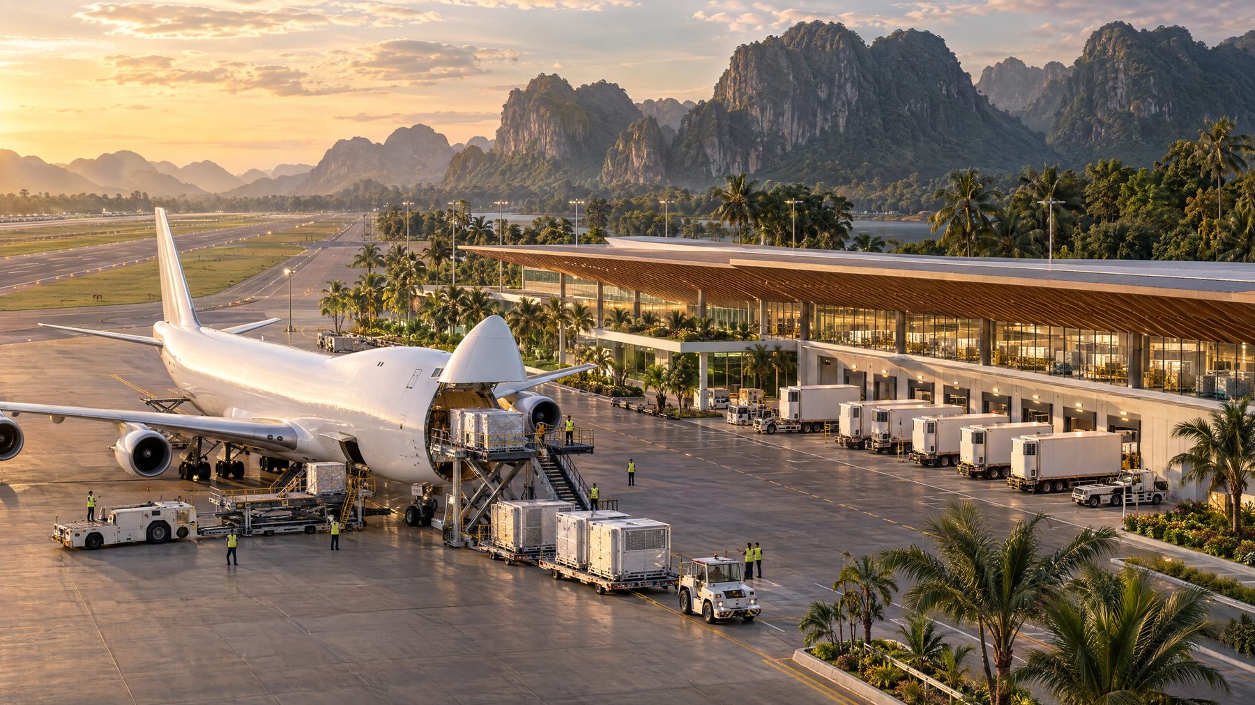 HEXAIDEN Cargo Airport — masterplan visualization