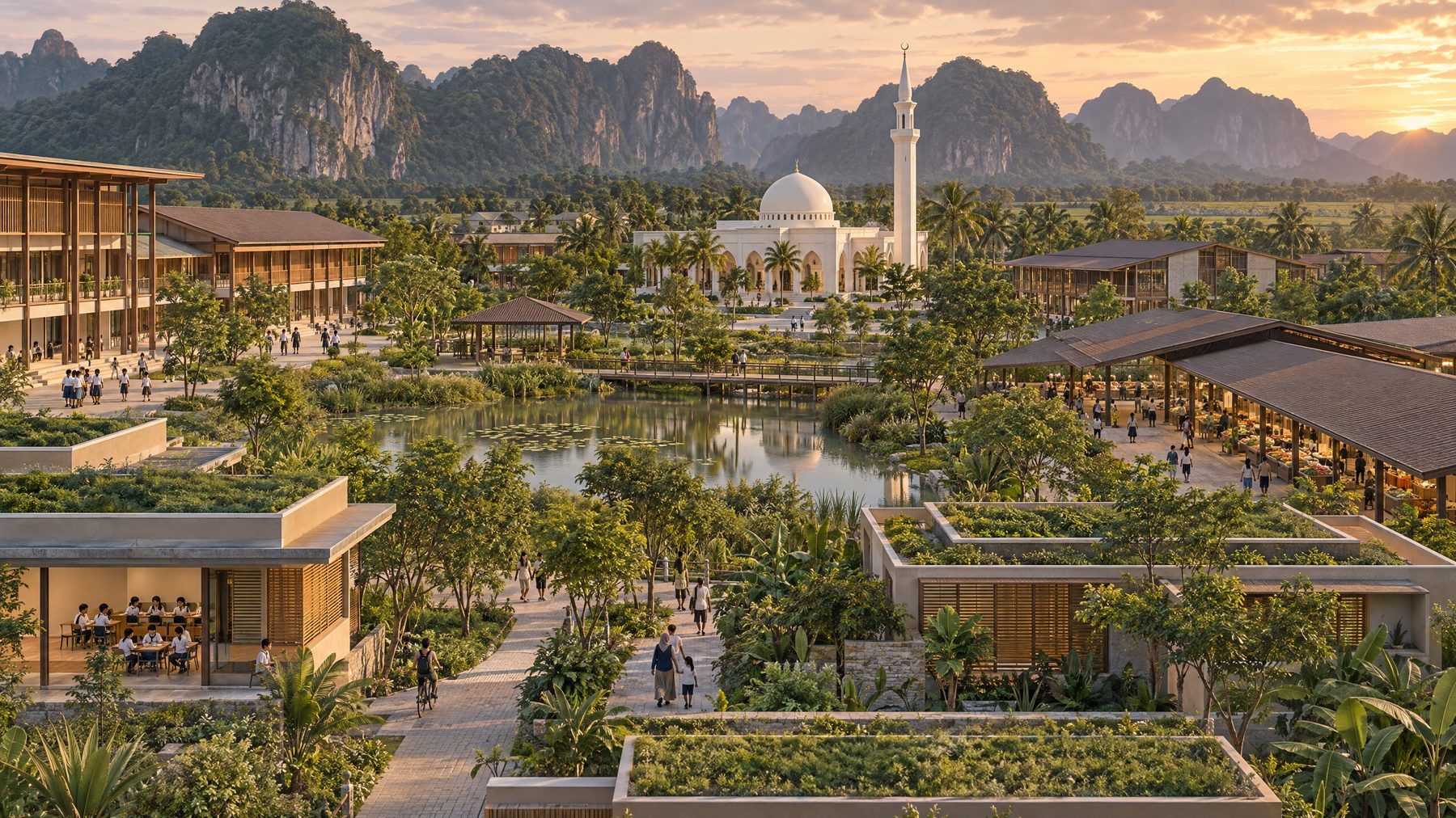 Green Village — masterplan visualization